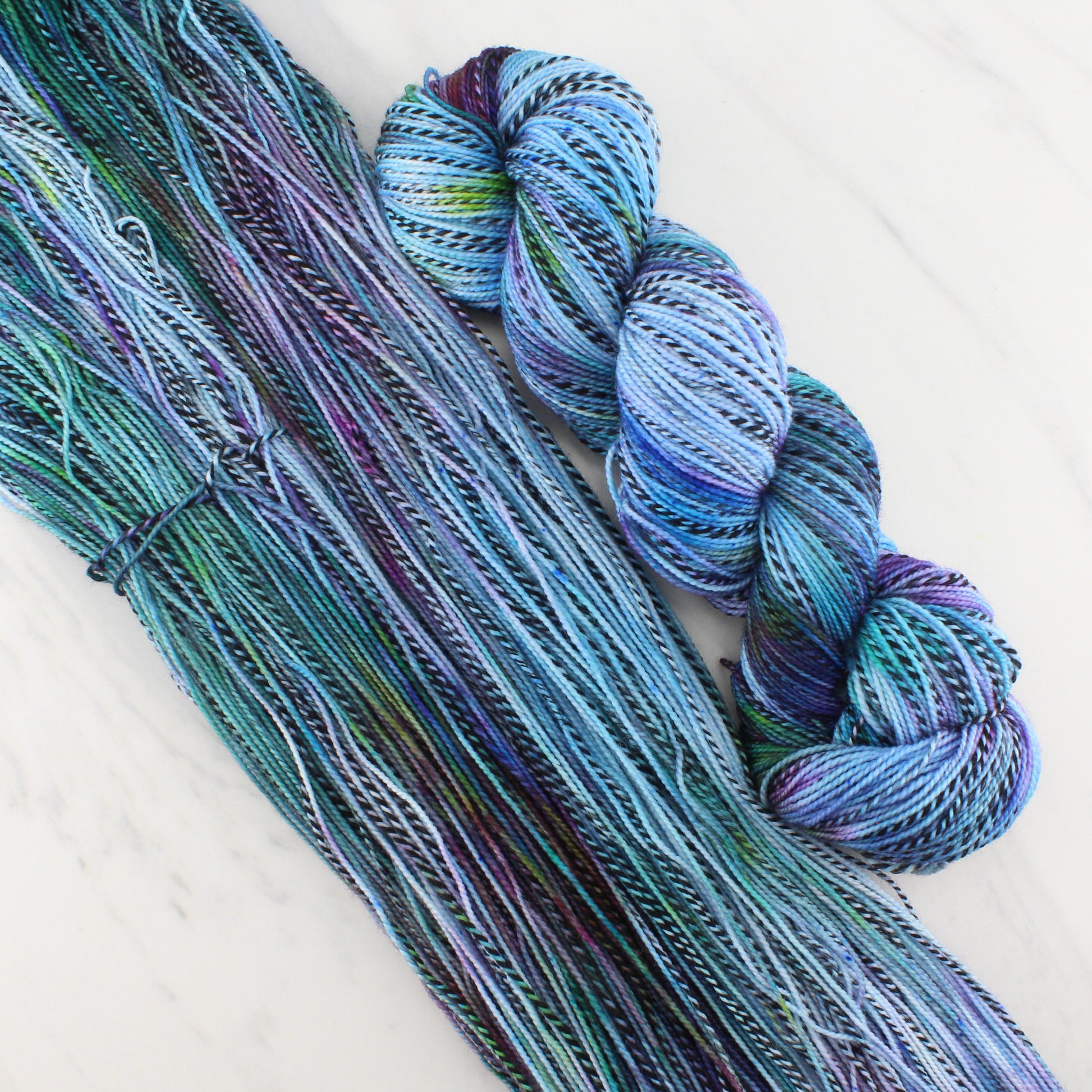 AFTER THE RAIN on Stained Glass Sock  - Hand-Dyed Yarn - Purple Lamb