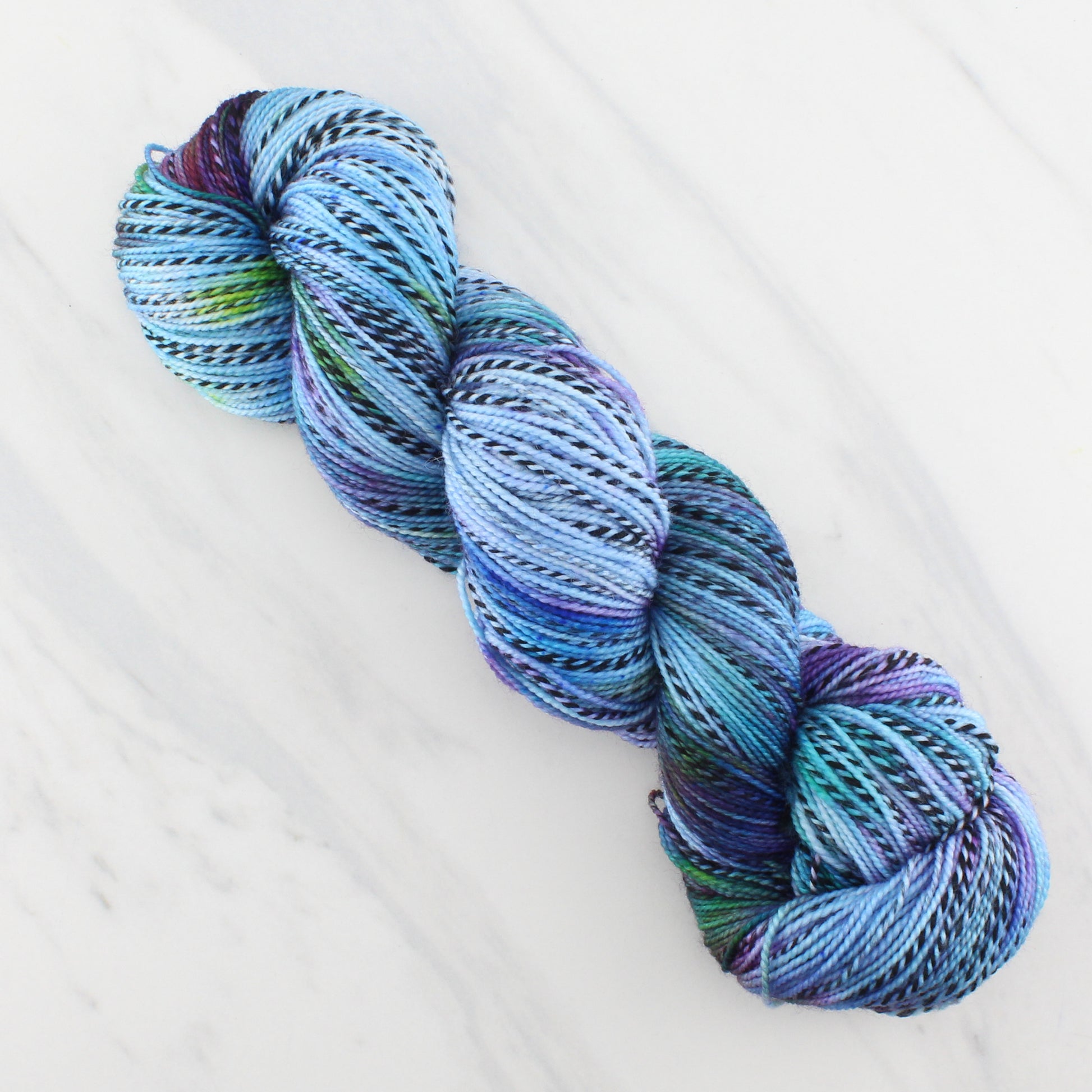 AFTER THE RAIN on Stained Glass Sock  - Hand-Dyed Yarn - Purple Lamb