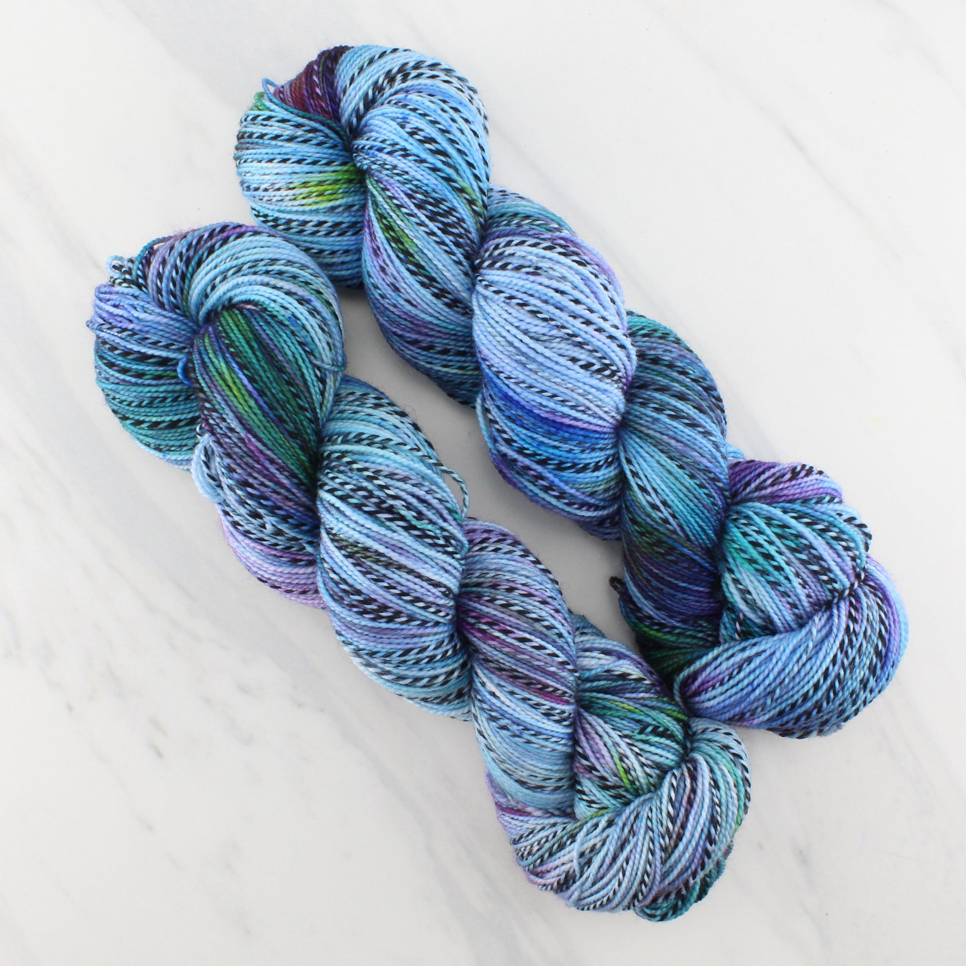 AFTER THE RAIN on Stained Glass Sock  - Hand-Dyed Yarn - Purple Lamb