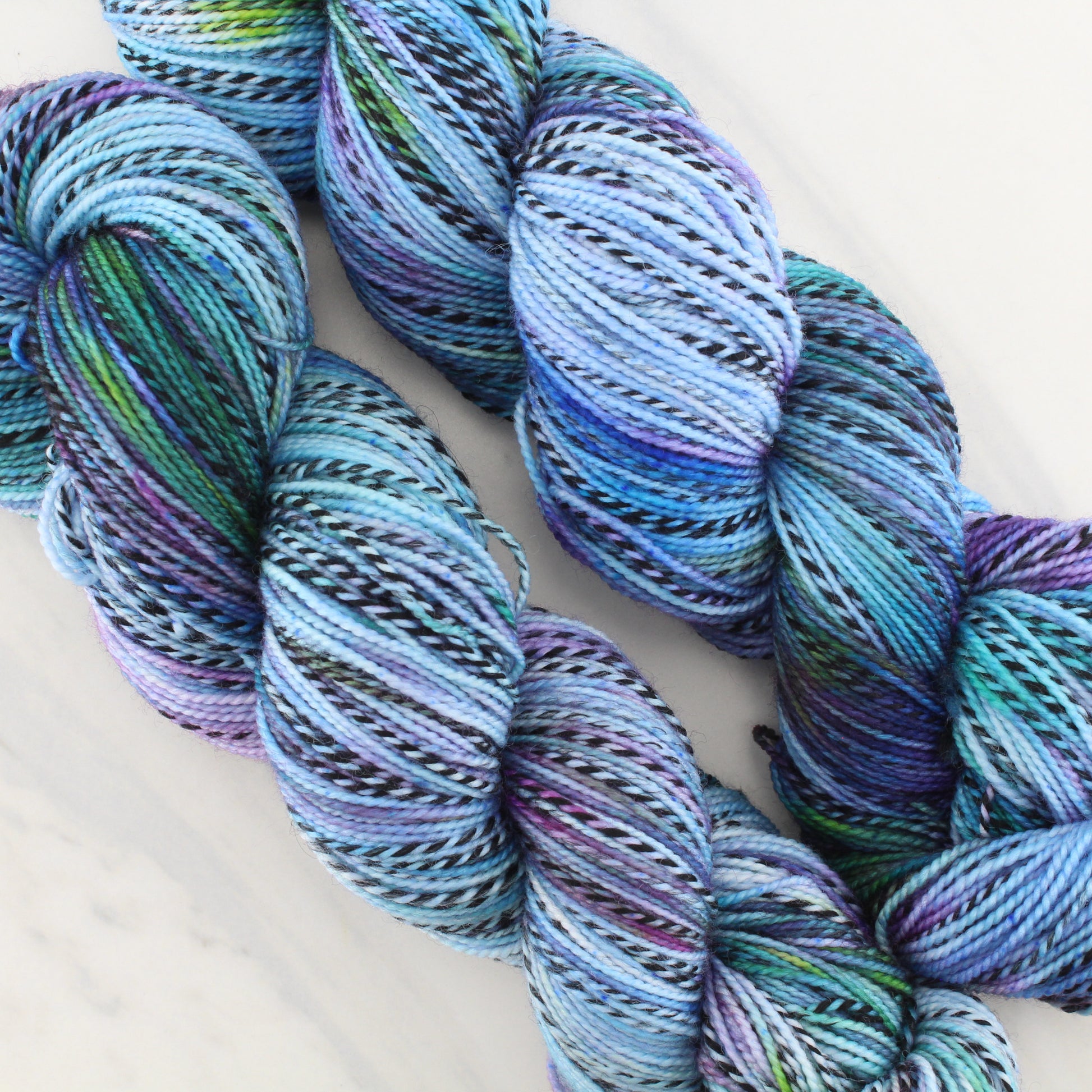 AFTER THE RAIN on Stained Glass Sock  - Hand-Dyed Yarn - Purple Lamb