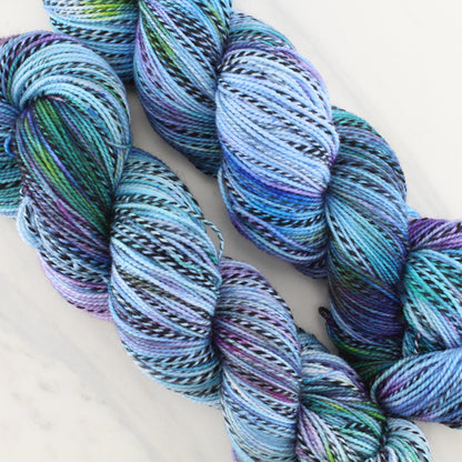 AFTER THE RAIN on Stained Glass Sock  - Hand-Dyed Yarn - Purple Lamb