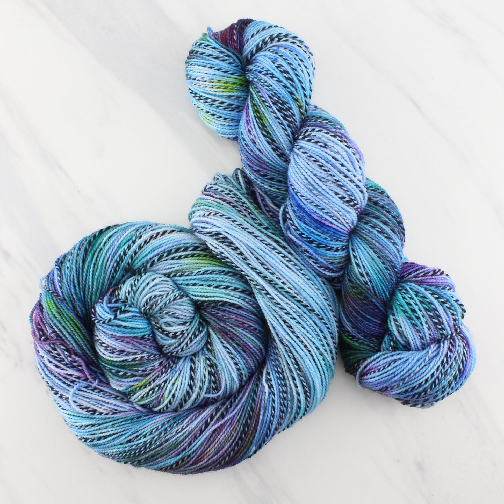 AFTER THE RAIN on Stained Glass Sock  - Hand-Dyed Yarn - Purple Lamb