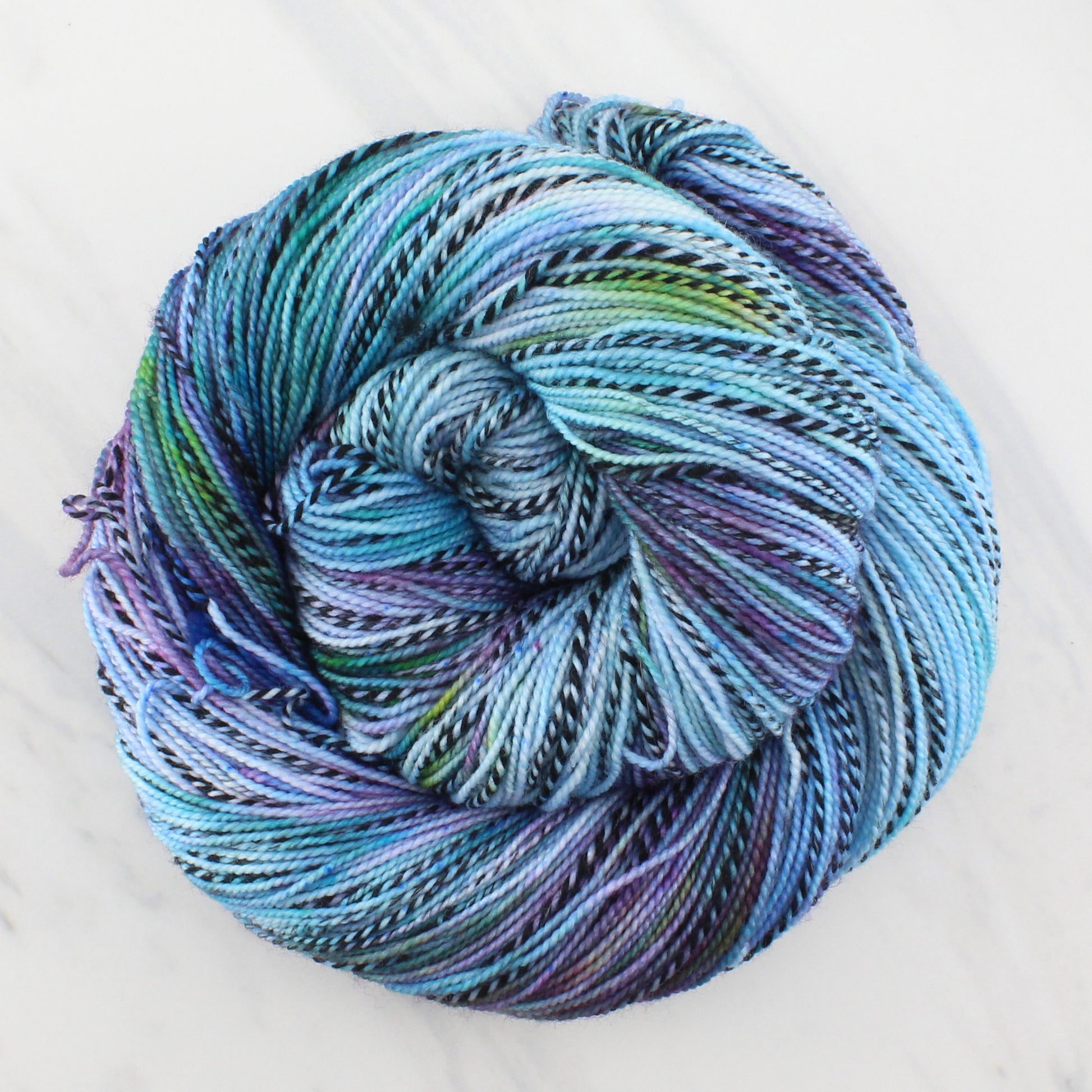 AFTER THE RAIN on Stained Glass Sock  - Hand-Dyed Yarn - Purple Lamb