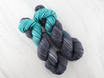 AGATE AND EMERALD on Stained Glass Sock - Assigned Pooling Colorway