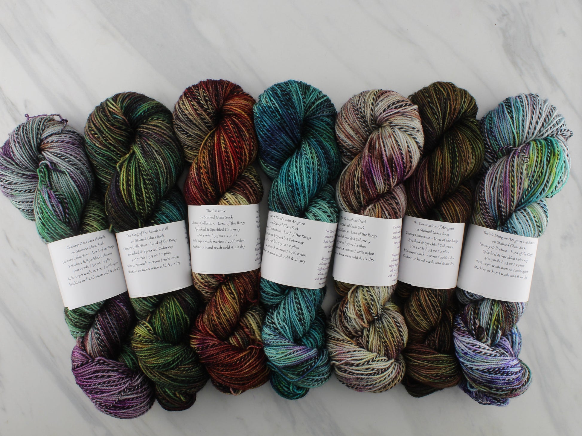 THE KING OF THE GOLDEN HALL on Stained Glass Sock- Hand-Dyed Yarn - Purple Lamb