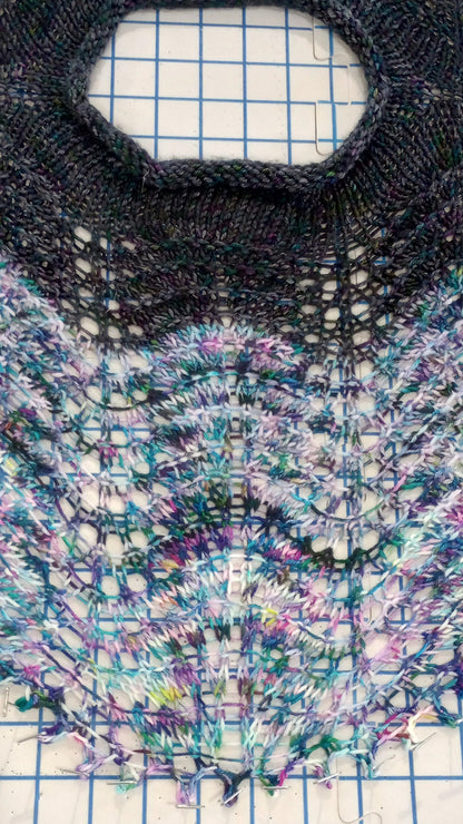 ANGEL WINGS PONCHETTE KNITTING PATTERN