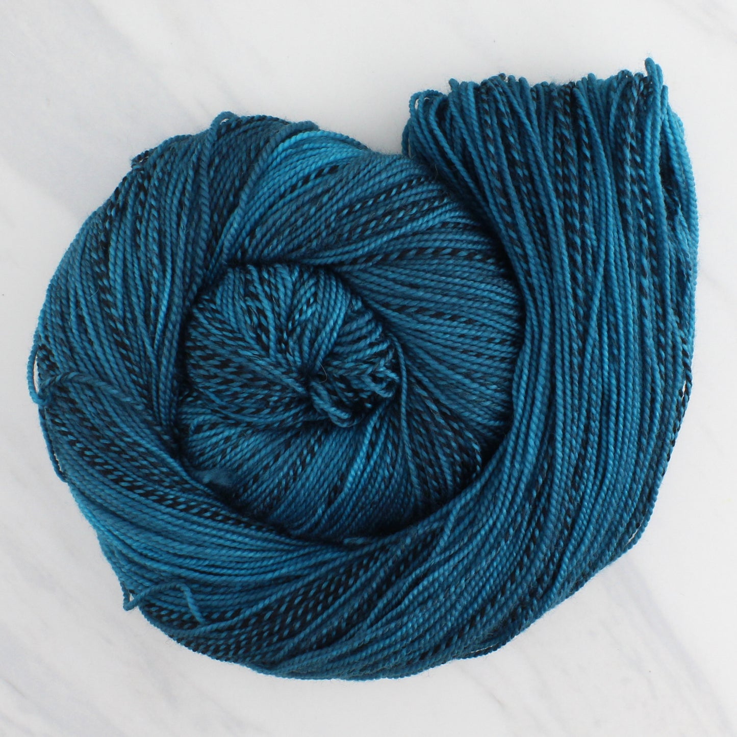 ANNUNCIATION BLUE Hand Dyed on Stained Glass Fingering - Semi-Solid Yarn