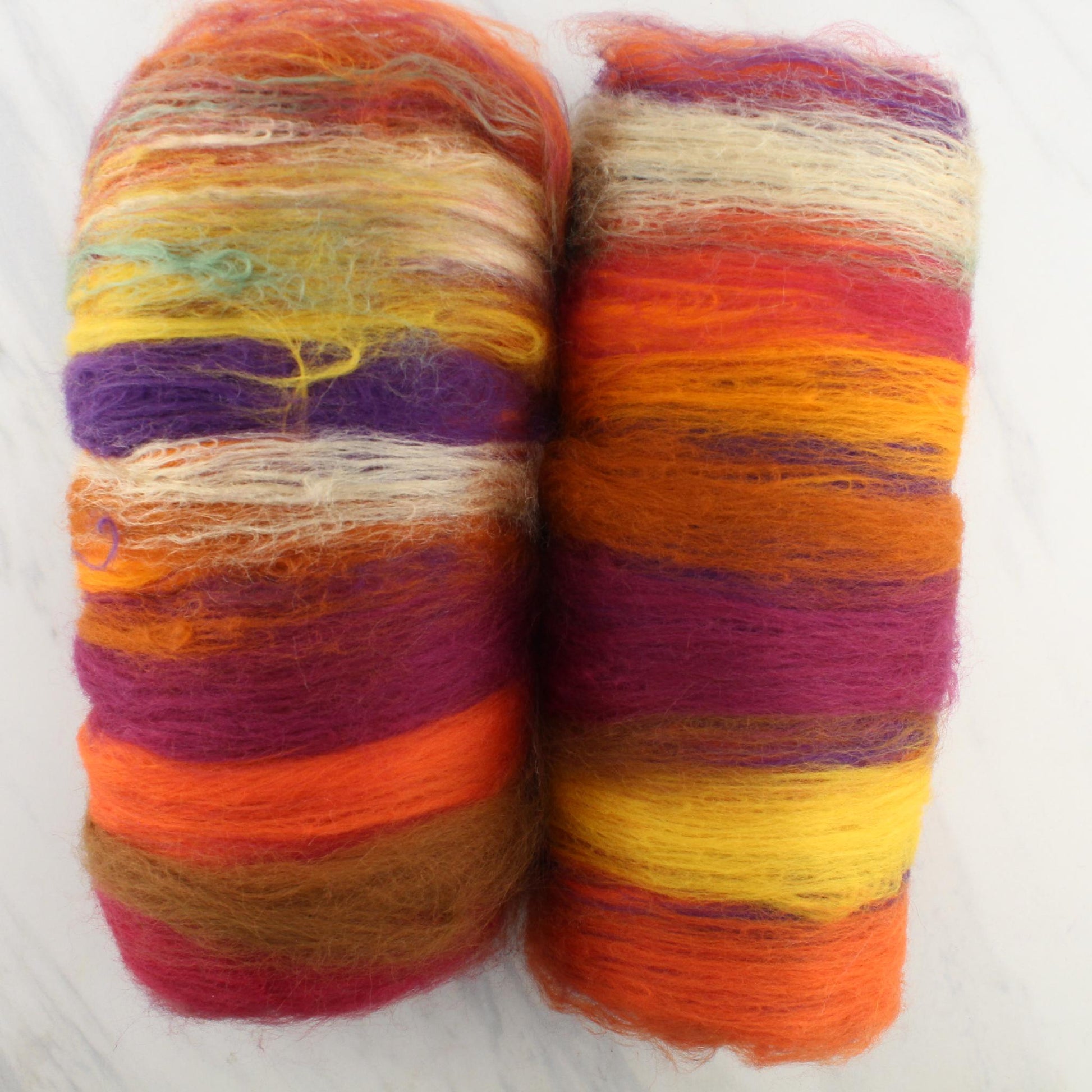 AUTUMN LEAVES Art Batts to Spin and Felt - Purple Lamb