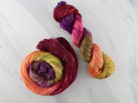 AUTUMN LEAVES Indie-Dyed Yarn on Diamond Silk Sock