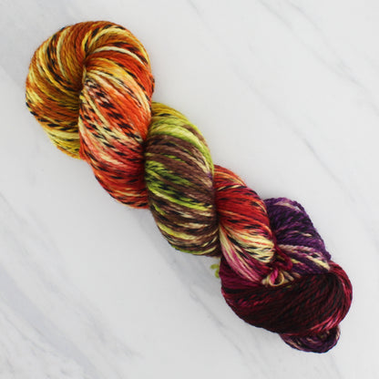 AUTUMN LEAVES Hand Dyed on Stained Glass DK - Block Variegated Yarn