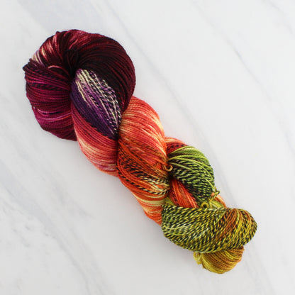 AUTUMN LEAVES on Stained Glass Sock - Indie-Dyed Yarn