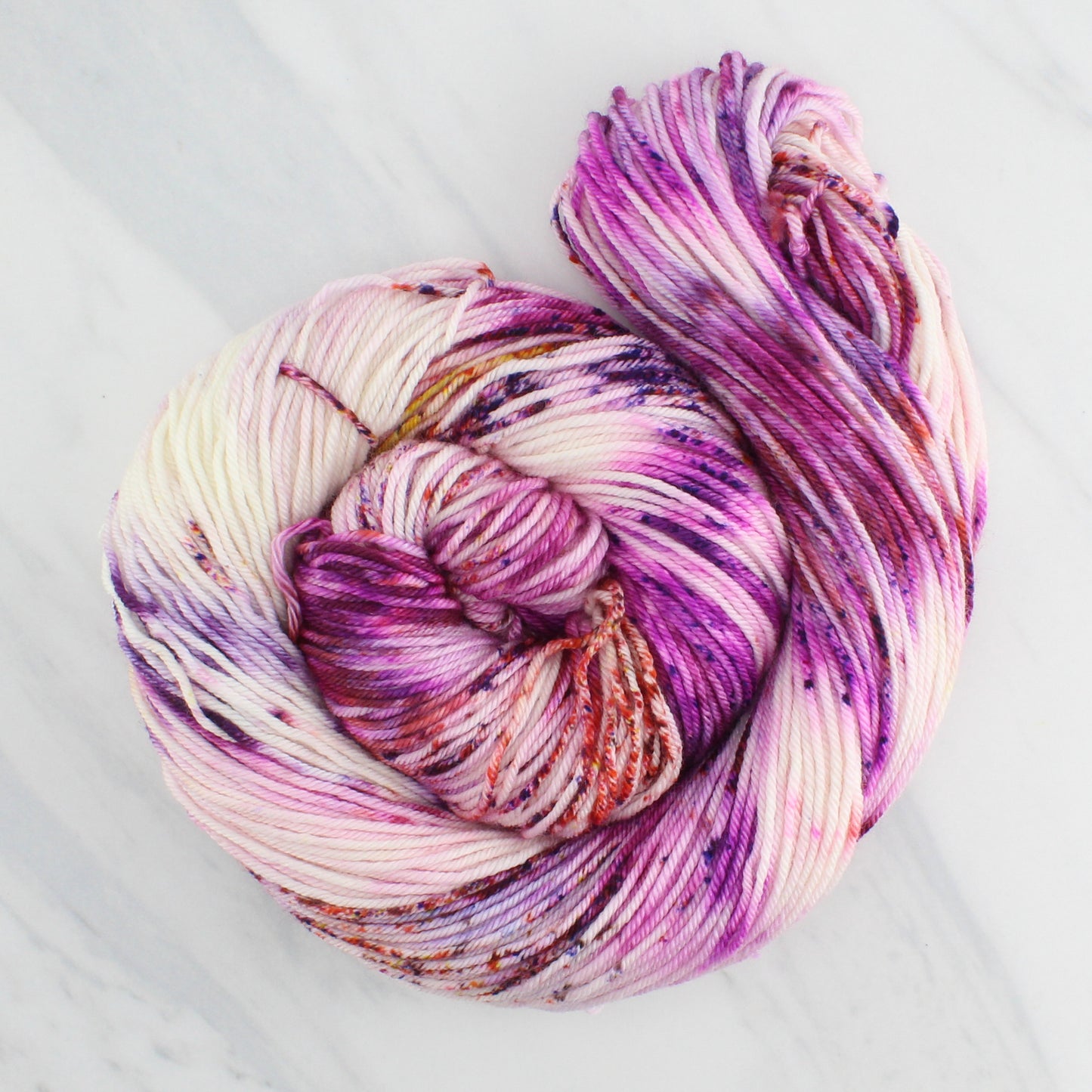 AUTUMN SUNSET Hand Dyed on Squoosh DK - Splashed & Speckled Yarn