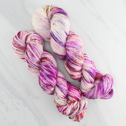 AUTUMN SUNSET Hand Dyed on Squoosh DK - Splashed & Speckled Yarn