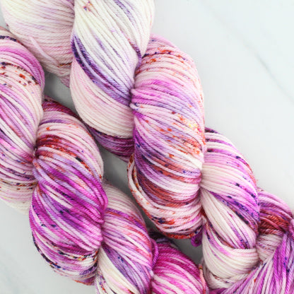 AUTUMN SUNSET Hand Dyed on Squoosh DK - Splashed & Speckled Yarn