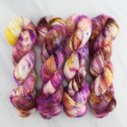 AUTUMN SUNSET on Suri Lace Cloud - Hand-Dyed Yarn