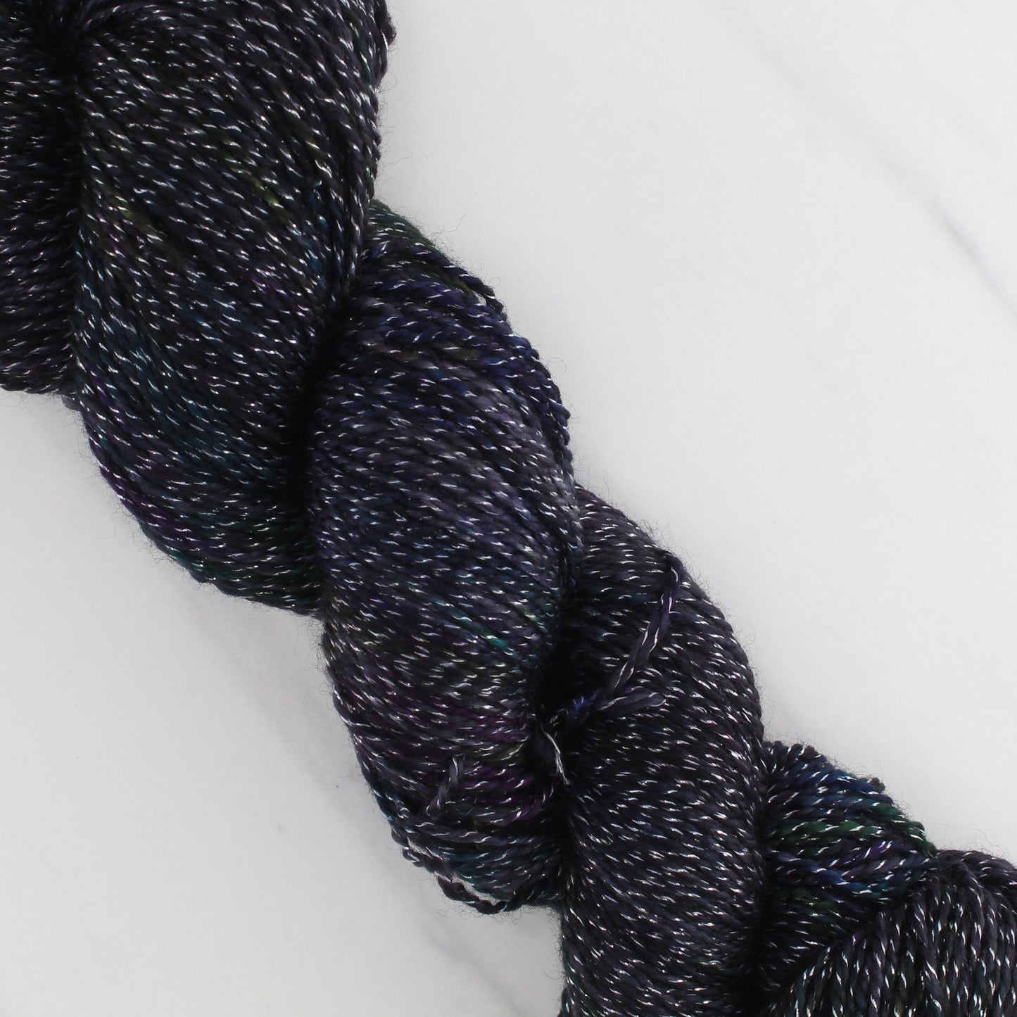BEAUTIFUL BLACK HOLE Hand Dyed on Twinkle Fingering  - Splashed & Speckled Yarn