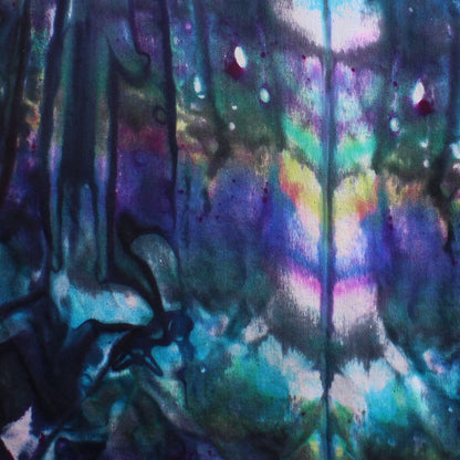 BEAUTIFUL GALAXY Hand-Dyed Silk Satin Scarf - 8 x 54 inches