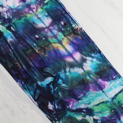BEAUTIFUL GALAXY Hand-Dyed Silk Satin Scarf - 8 x 54 inches