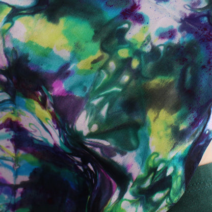 BEAUTIFUL GALAXY Hand-Dyed Silk Satin Scarf - 8 x 54 inches