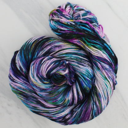 BEAUTIFUL GALAXY Hand-Dyed Yarn on Squoosh DK - Splashed & Speckled Yarn