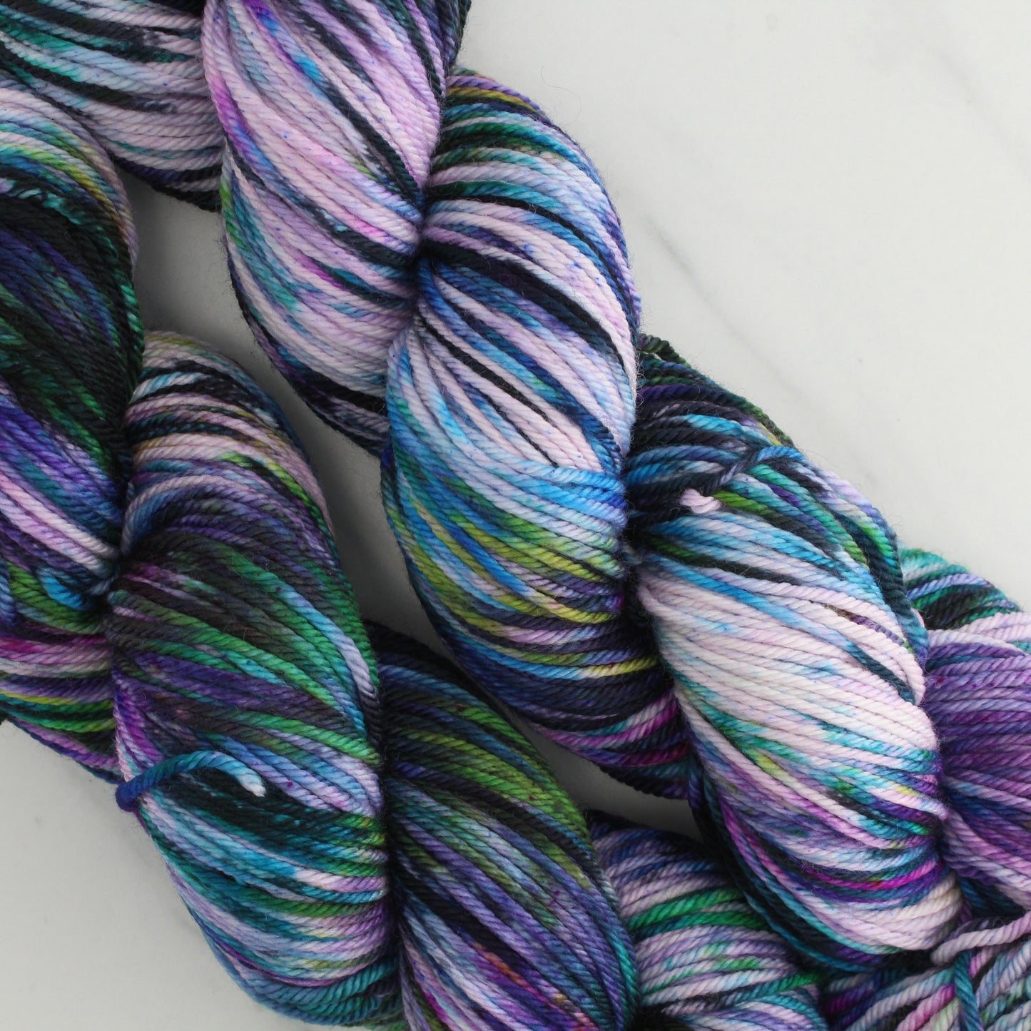 BEAUTIFUL GALAXY Hand-Dyed Yarn on Squoosh DK - Splashed & Speckled Yarn