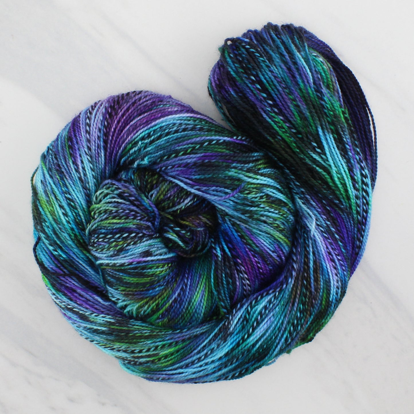 BEAUTIFUL NEBULA Hand Dyed on Stained Glass Fingering - Splashed & Speckled Yarn
