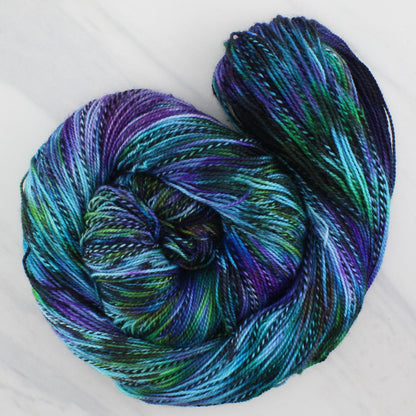 BEAUTIFUL NEBULA Hand Dyed on Stained Glass Fingering - Splashed & Speckled Yarn
