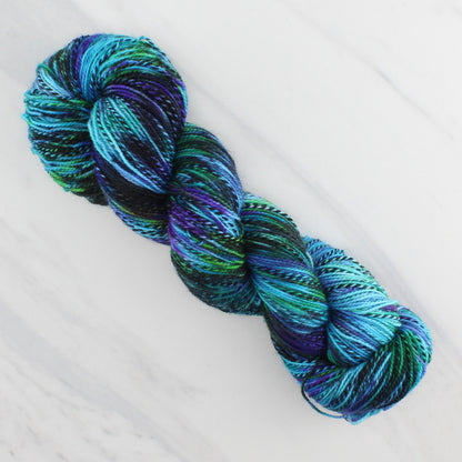BEAUTIFUL NEBULA Hand Dyed on Stained Glass Fingering - Splashed & Speckled Yarn