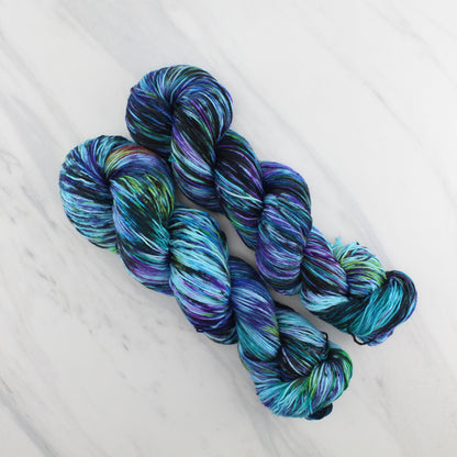 BEAUTIFUL NEBULA Hand Dyed on Sock Perfection - Splashed & Speckled Yarn