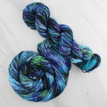 BEAUTIFUL NEBULA Hand Dyed on Sock Perfection - Splashed & Speckled Yarn