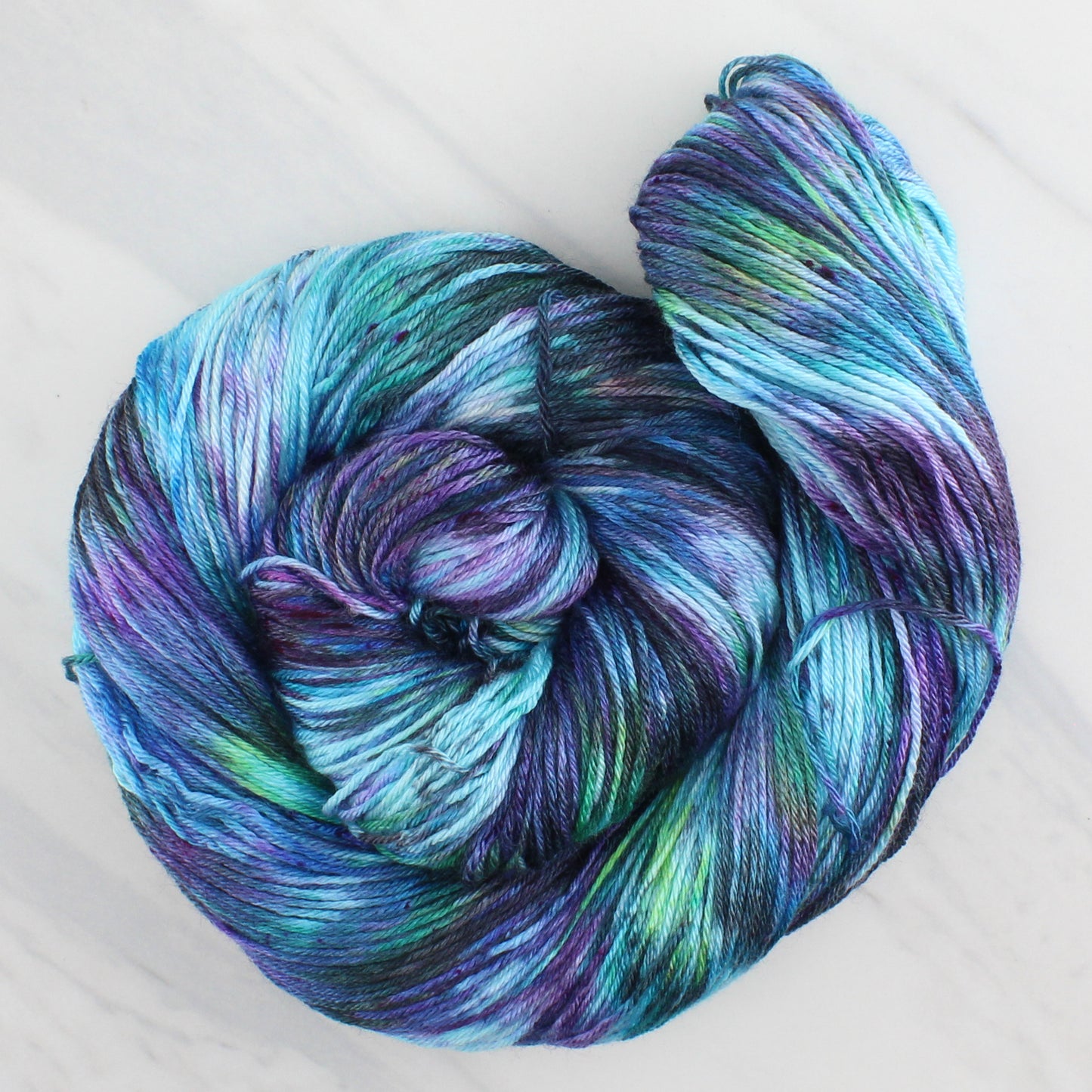 BEAUTIFUL NEBULA Hand Dyed on So Silky Fingering - Splashed and Speckled Yarn