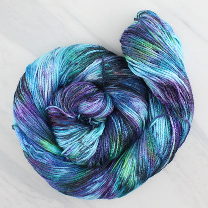 BEAUTIFUL NEBULA Hand Dyed on So Silky Fingering - Splashed and Speckled Yarn