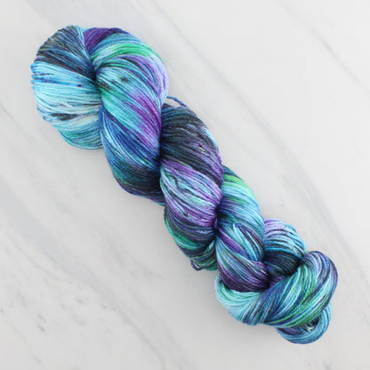 BEAUTIFUL NEBULA Hand Dyed on So Silky Fingering - Splashed and Speckled Yarn