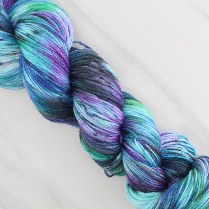 BEAUTIFUL NEBULA Hand Dyed on So Silky Fingering - Splashed and Speckled Yarn