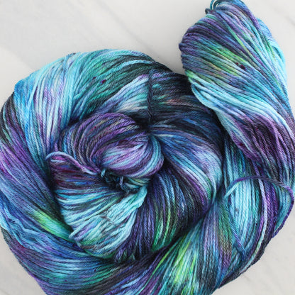 BEAUTIFUL NEBULA Hand Dyed on So Silky Fingering - Splashed and Speckled Yarn