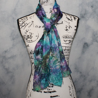 BEAUTIFUL UNIVERSE Hand-Dyed Silk Scarf - 11 x 60 inches