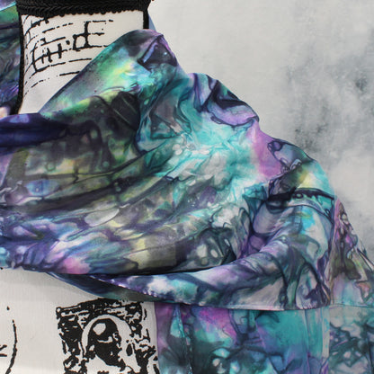 BEAUTIFUL UNIVERSE Hand-Dyed Silk Scarf - 11 x 60 inches