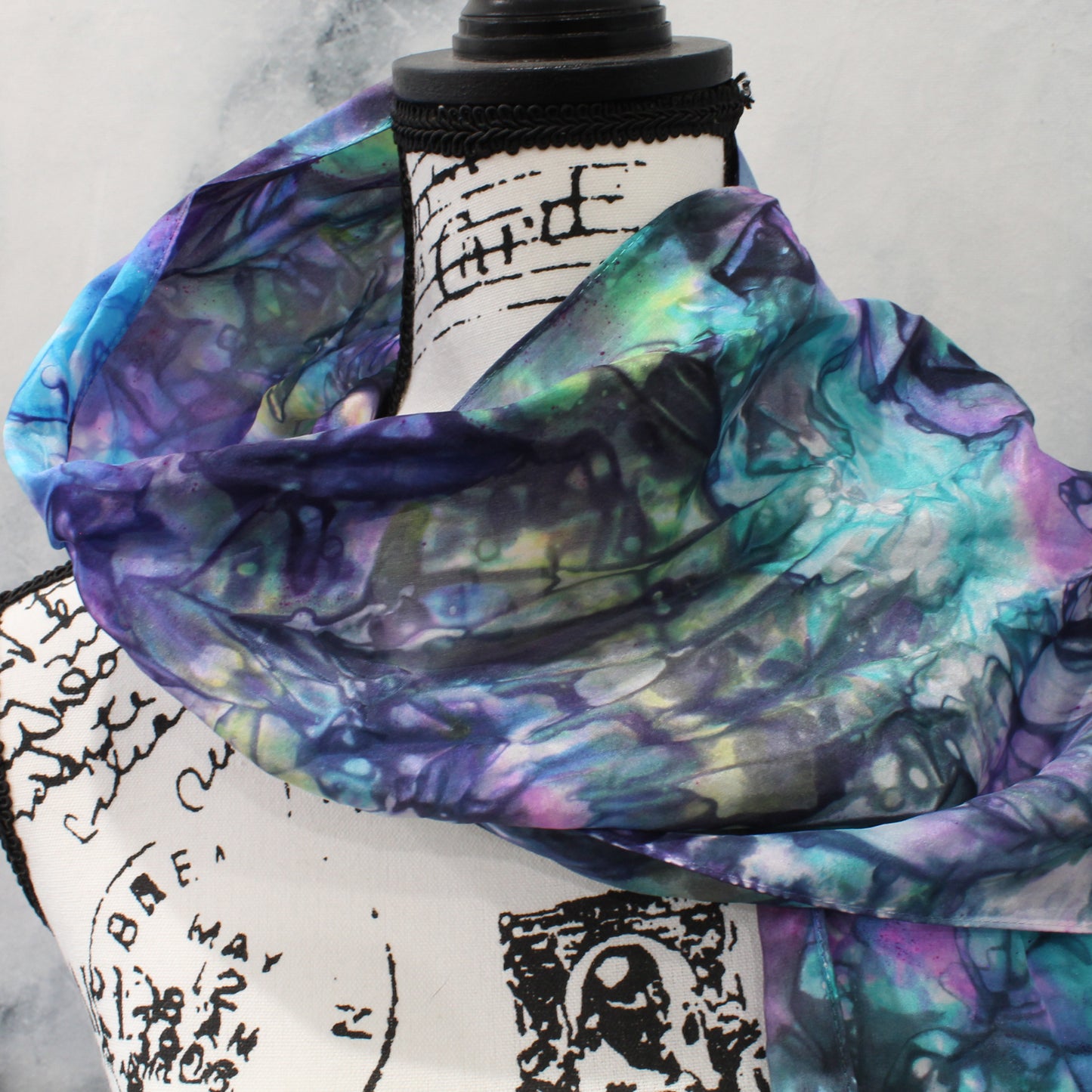 BEAUTIFUL UNIVERSE Hand-Dyed Silk Scarf - 11 x 60 inches