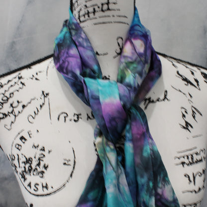 BEAUTIFUL UNIVERSE Hand-Dyed Silk Scarf - 11 x 60 inches