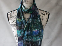 BEAUTIFUL UNIVERSE Hand-Dyed Silk Scarf - 8 X 72 inches