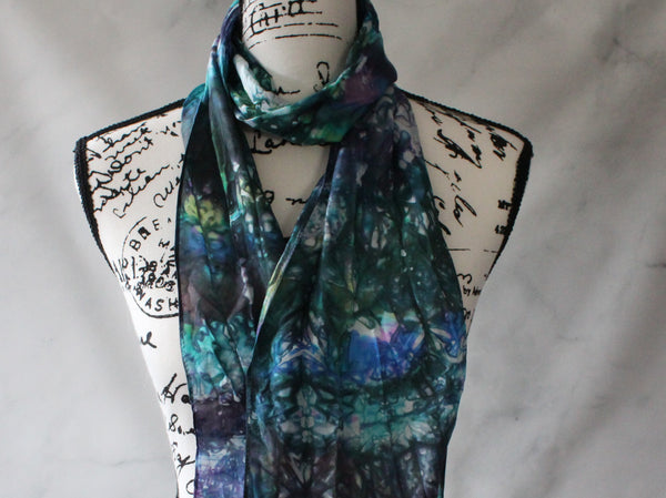 BEAUTIFUL UNIVERSE Hand-Dyed Silk Scarf - 8 X 72 inches