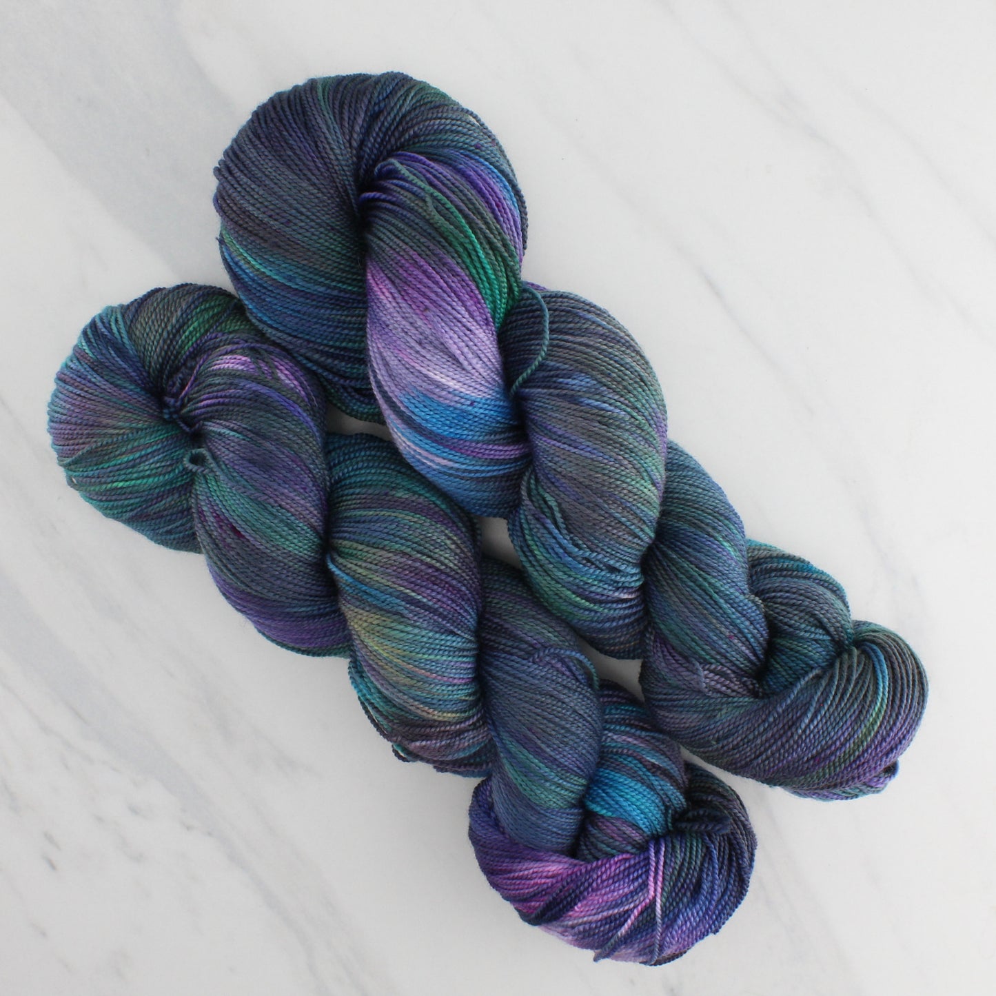 BEAUTIFUL UNIVERSE Hand Dyed on Feather Fingering - Splashed & Speckled Yarn