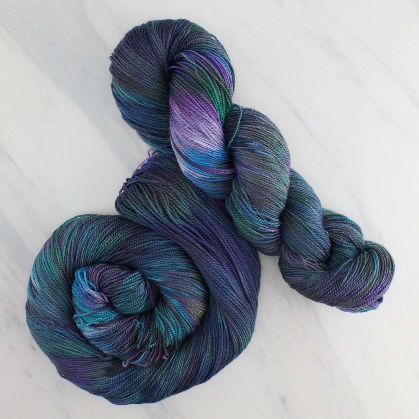 BEAUTIFUL UNIVERSE Hand Dyed on Feather Fingering - Splashed & Speckled Yarn