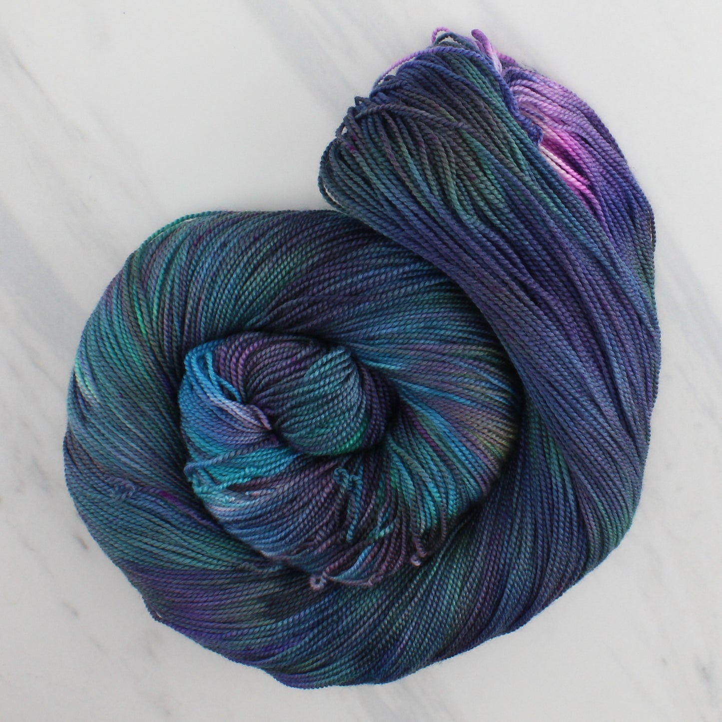 BEAUTIFUL UNIVERSE Hand Dyed on Feather Fingering - Splashed & Speckled Yarn