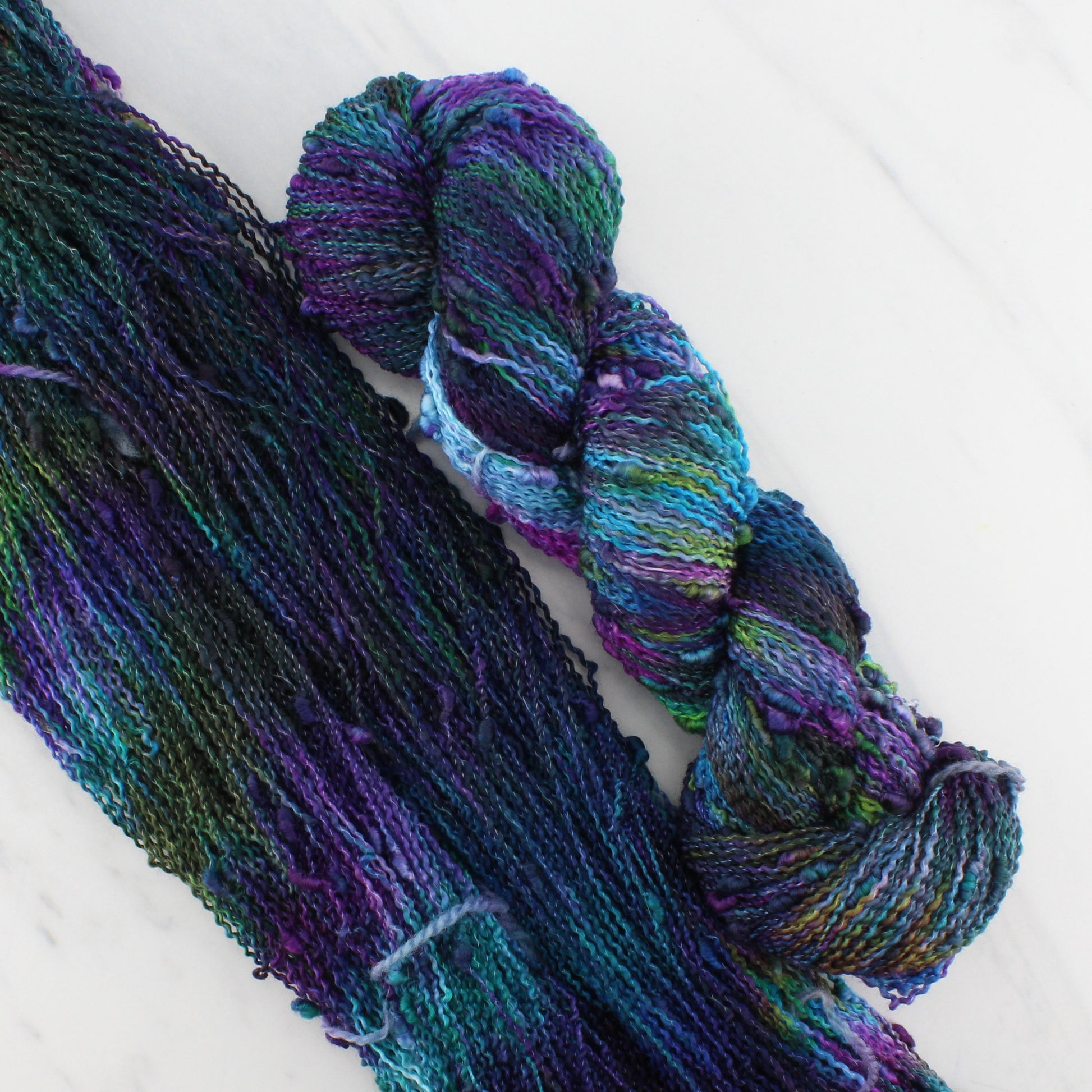 BEAUTIFUL UNIVERSE on on Squiggle Sock  - Hand-Dyed Yarn - Purple Lamb