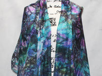 BEAUTIFUL UNIVERSE Hand-Dyed Silk Shawl - 35 x 84 inches