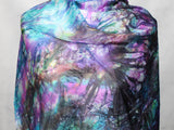 BEAUTIFUL UNIVERSE Hand-Dyed Silk Shawl - 35 x 84 inches