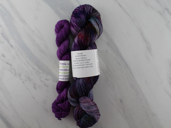 BEOWULF + EGGPLANT Indie-Dyed Sock Set with Sock Perfection and Splendid Sock Mini
