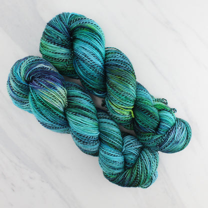 The Lord of the Rings Collection - BEYOND THE GREY HAVENS Hand Dyed on Stained Glass Fingering - Splashed & Speckled Yarn