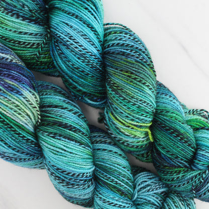 The Lord of the Rings Collection - BEYOND THE GREY HAVENS Hand Dyed on Stained Glass Fingering - Splashed & Speckled Yarn